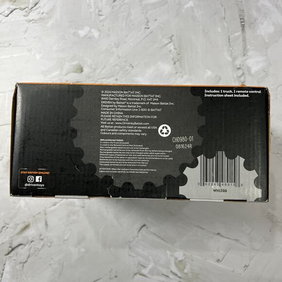 DRIVEN by BATTAT Remote Control Dump Truck Toy Lights Sounds Soft Wheels NEW - Picture 7 of 9